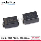 100PCS ES1D ES1G ES1J ES1M SMA DO-214AC 1A 200V 400V 600V 1000V SF14 SF16 HER107 UF4007 SMD Super Fast Recovery Rectifier Diode