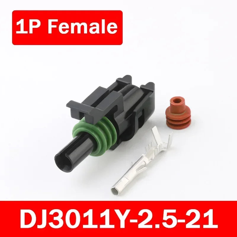 5/20Sets 2.5mm 1/2/3/4/6Pin Waterproof Electrical Connector Male Female Plug Delphi Injector Socket 12010975 For GM Motorcycle