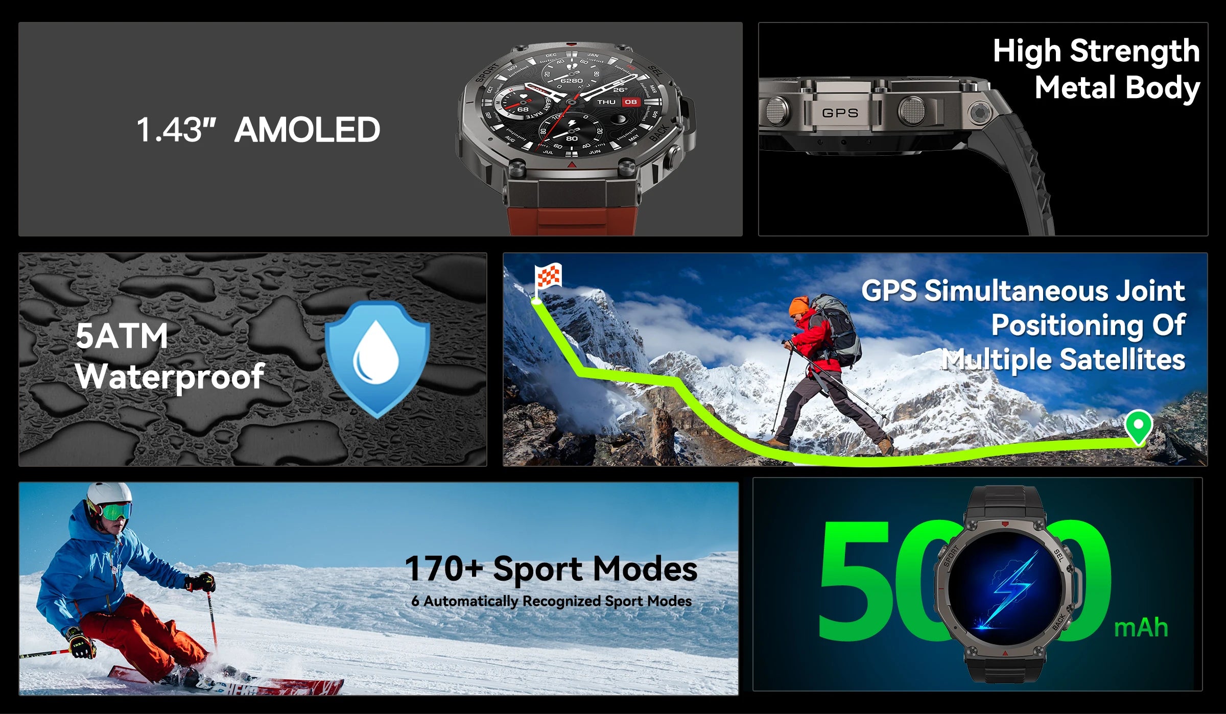 2025 New Military Bluetooth Call Smart Watch Built-in GPS Compass Barometric Altimeter 10ATM Waterproof Sports Smartwatches Men