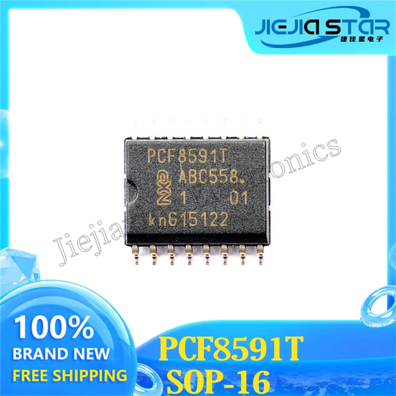 Electronics 2023+ PCF8591 PCF8591T 8-bit Analog-to-Digital/Digital-to-Analog Converter Chip SOP16 SMD 3~10PCS Free Shipping ICs