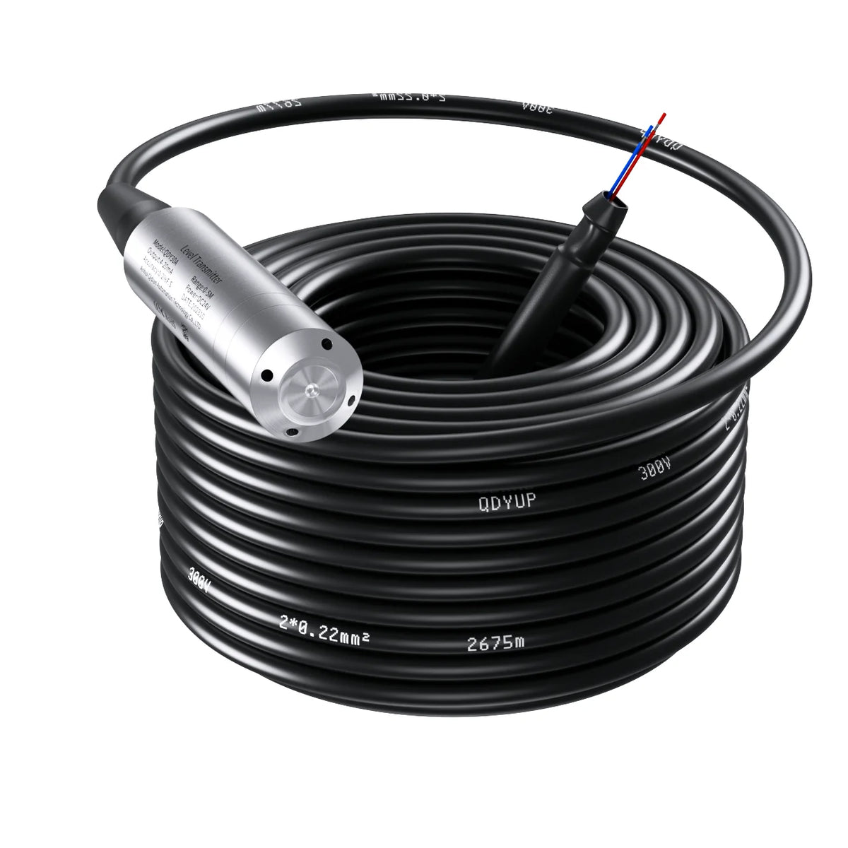 0-80M Range Liquid Level Transmitter 5M 10M to 4-20mA 0-10V 0-3.3V Output Water Pressure Level Sensor Probe for Tank Deep Well