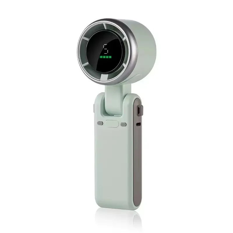 Portable Mini Handheld Turbo Fan LED Display Mini High Speed Handheld Fan, Desk Fan, Outdoor Cooling, Rechargeable Fan