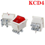 KCD4  22x28mm WHITE Body on off 16A/250V 4 screw pin DPST T85 Auto Boat Marine Toggle Rocker Switch with LED 220V