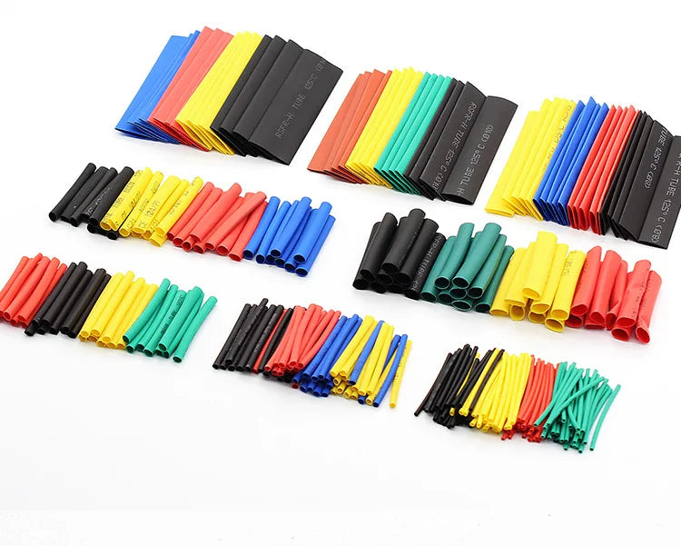 127-750pcs Multi size heat shrink tubing kit - universal, 2:1 shrink, high temperature resistant, insulated tubing with box