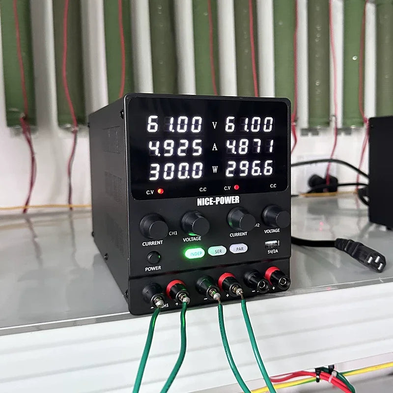 NICE-Power Dual Lab Power Supply 30V 10A Adjustable 3 Channel 60V 120V 240V Digital Bench Power Source Multiple Series Parallel