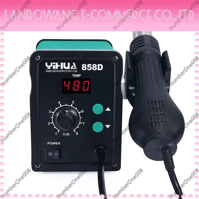 858D Digital Adjustable Constant Temperature Hot Air Desoldering Station Anti-Static Rework Welding Repair Tool