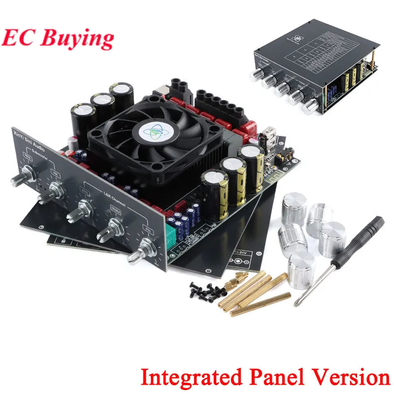 AS21HPA High-Power Bluetooth-BT 5.2 Digital Amplifier Board 2.1 Channel Class D Subwoofer 300W*2+600W TPA3255 Speaker Module