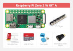 Raspberry Pi Zero 2W Optional Kit Zero 2W 3USB RJ45 Adapter board+32GB SD Card+Card reader+ Heat Sink+Case