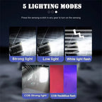 Powerful LED Headlamp Motion Sensor Headlight 18650 Rechargeable Head Flashlights High Power COB Head Lamp Fishing Headlight