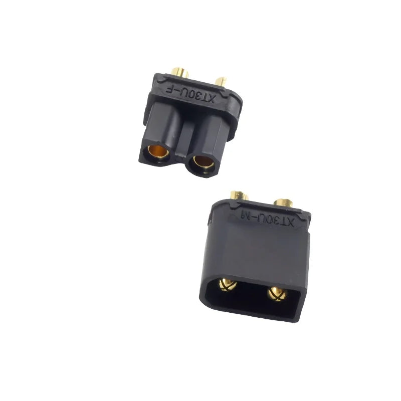 5/10/15 Pairs of XT30-U Male and Female Bullet Connectors; with Heat Shrink Tubing; Power Battery Plug for RC Lithium Batteries