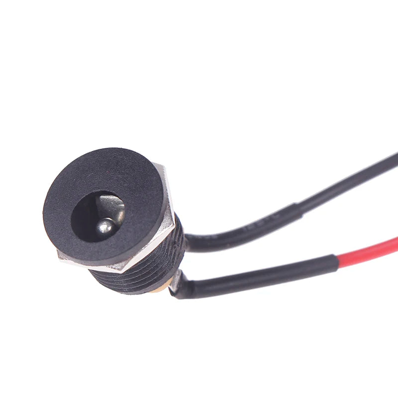 5/10pcs 5.5 X 2.1mm 5.5*2.5mm Convenient Snap Type DC Power Jack Socket Female Panel Mount Connector Port
