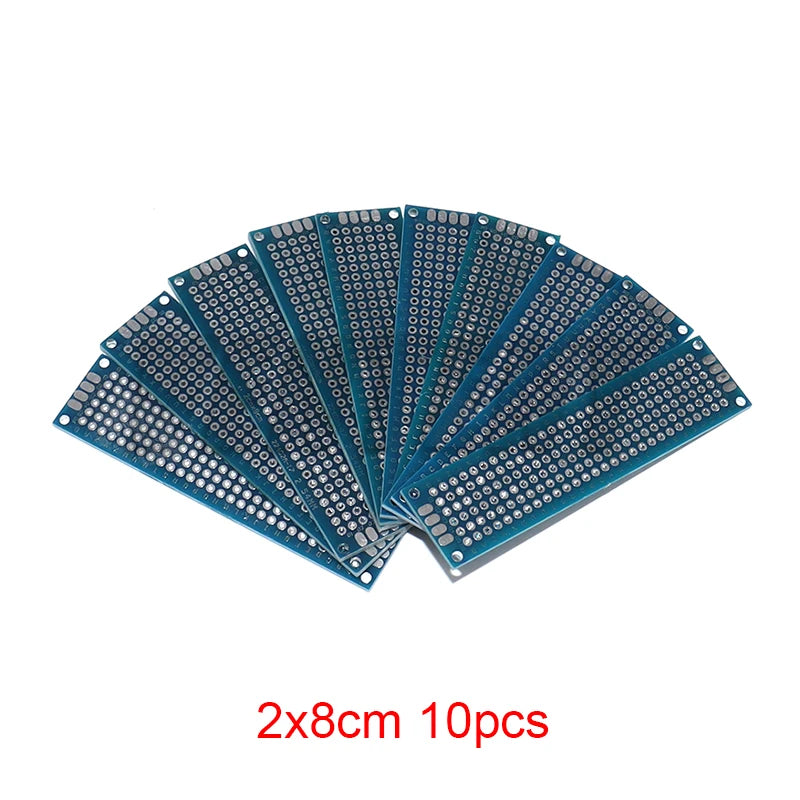 5-10PCS 3x7cm 4x6cm 5x7cm 7x9cm Prototype BoardsBlue Circuit Perfboard Double Sided Circuit Boards DIY Electronic Kit