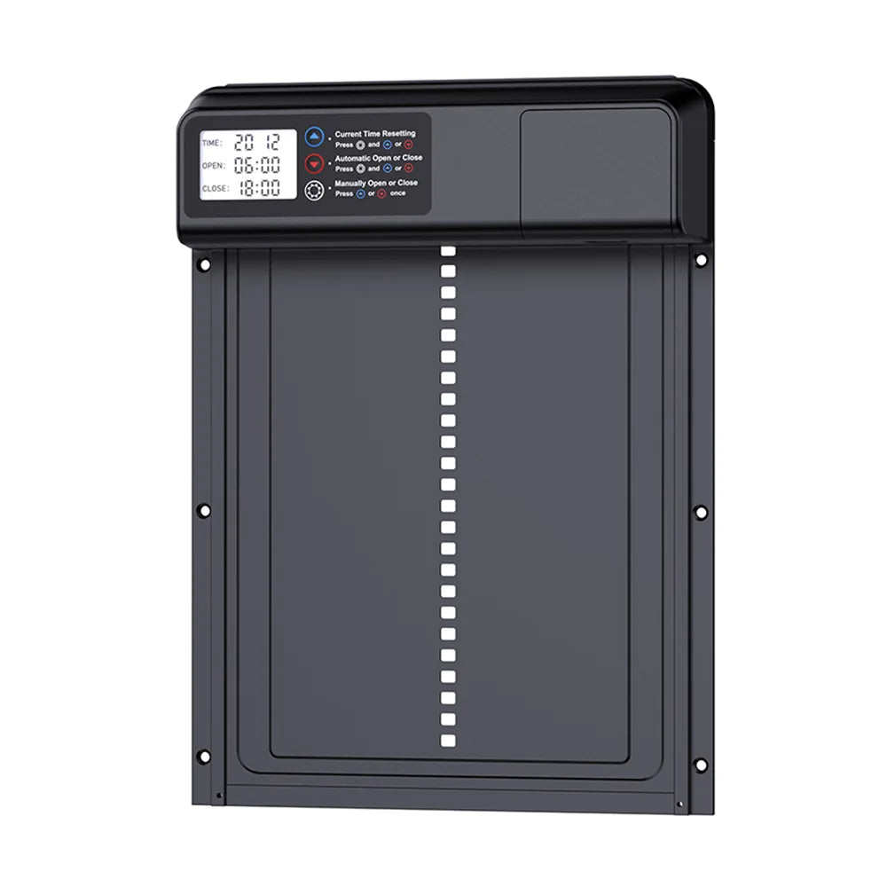 Upgraded 2nd Gen Automatic Pet Door Smart Timer Lift For Dogs Cats Cold Resistant Durable Pet House