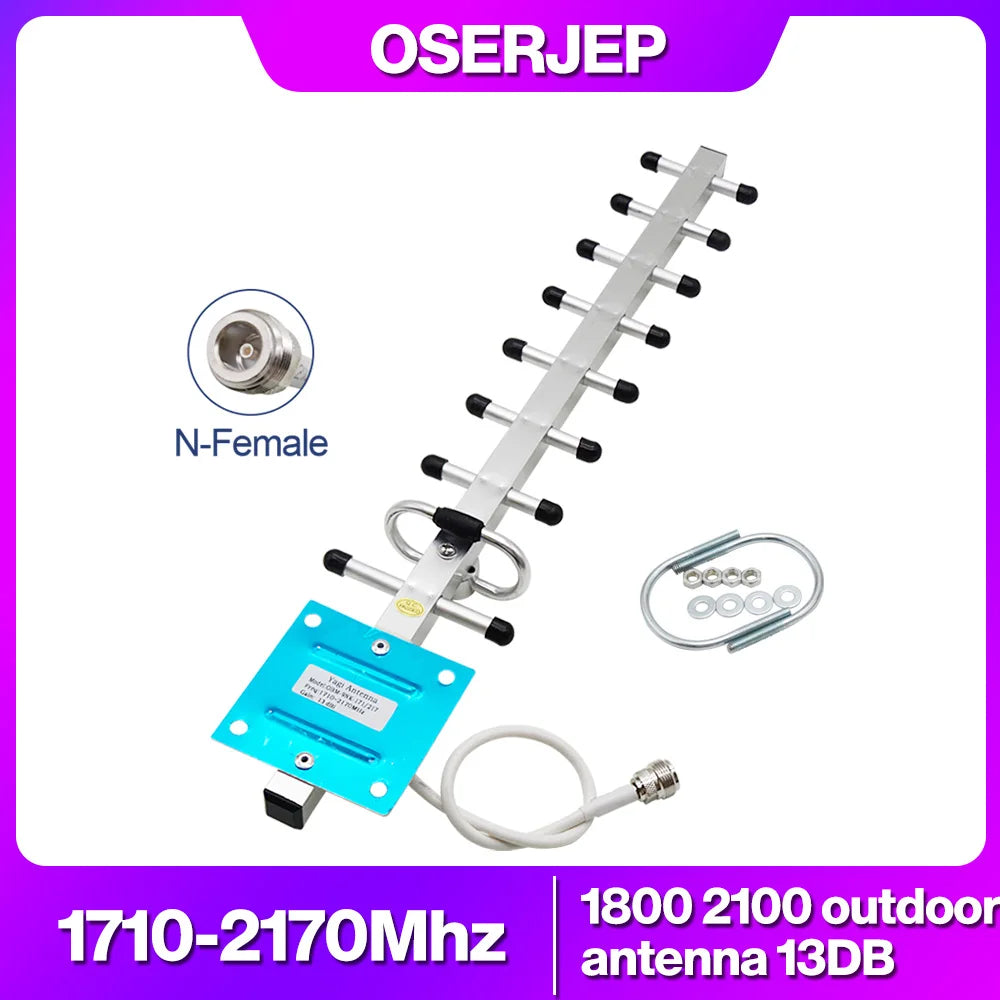 yagi Antenna 3G 4G External 1710-2170 DCS 2G 1800Mhz 2100MHz outdoor Antenna 13dBi for GSM DCS WCDMA Cell Phone Signal Repeater