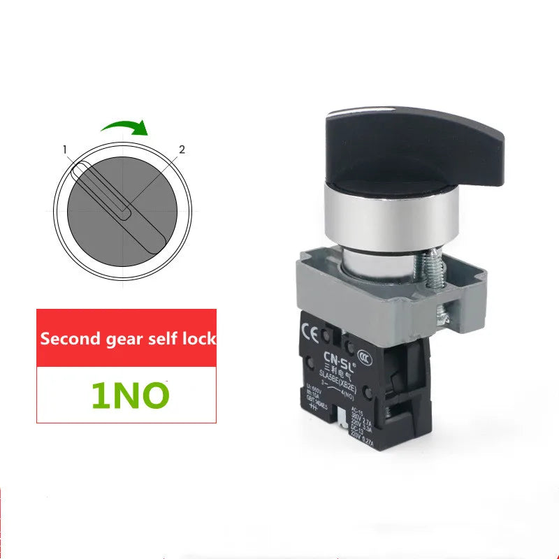 XB2 Rotary Switch 2/3 Position Self Locking / Self Resetting Selector Knob Switch 1NO/2NO/1NO1NC BD21 BD33 BD22 BD25 BD45 BD53