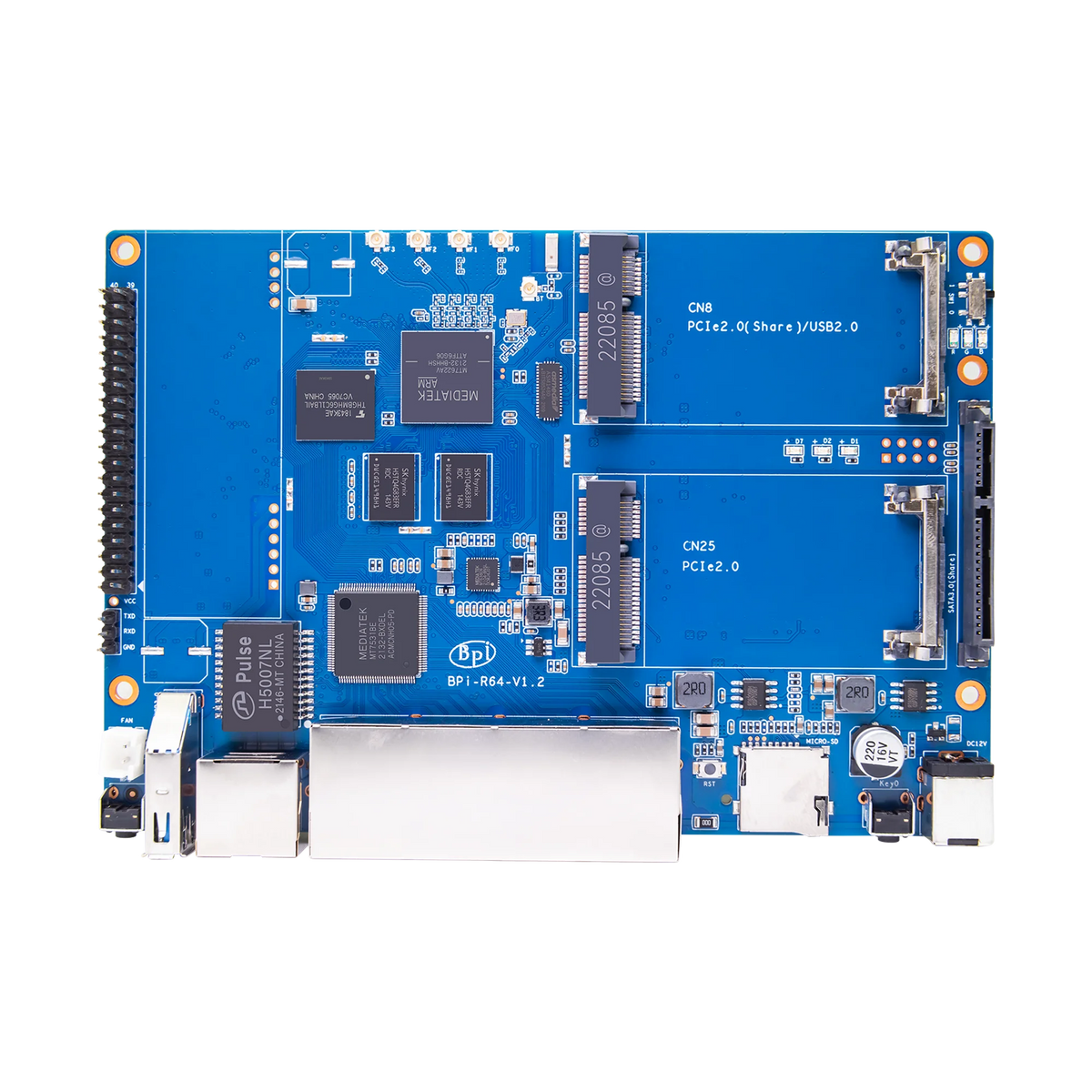 Banana PI BPI-R64 Set MT7615 Module MediaTek MT7622 8G eMMC flash 1G DDR3 Support POE 4G Module Raspberry Orange Pi