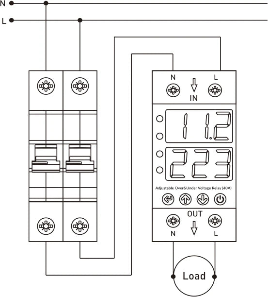 Samwha-Dsp AVR-XX Dual Display Adjustable Voltage and Over-current Protection Relay 40A,63A