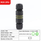 ip68 waterproof connector led connector2/3/4/5/6Pin Adapter terminal Outdoor rain proof of electric wireNo welding for screws