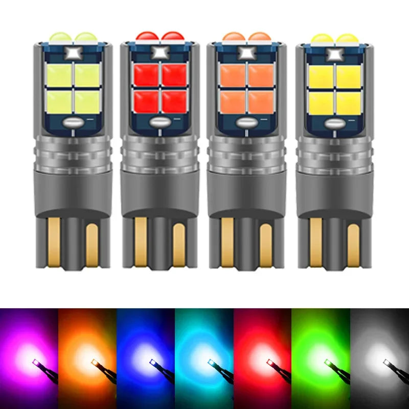 2pcs High Quality T10 W5W Super Bright Car Interior Reading Dome Light Marker Lamp 168 194 LED Auto Wedge Parking Bulbs Orange