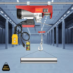 880LBS 110V Electric Winch, 2 in 1 Electric Hoist Winch with 328ft Wireless Remote Control Emergency Stop Heavy Duty Lift Hoist for Factory Garage Warehouse