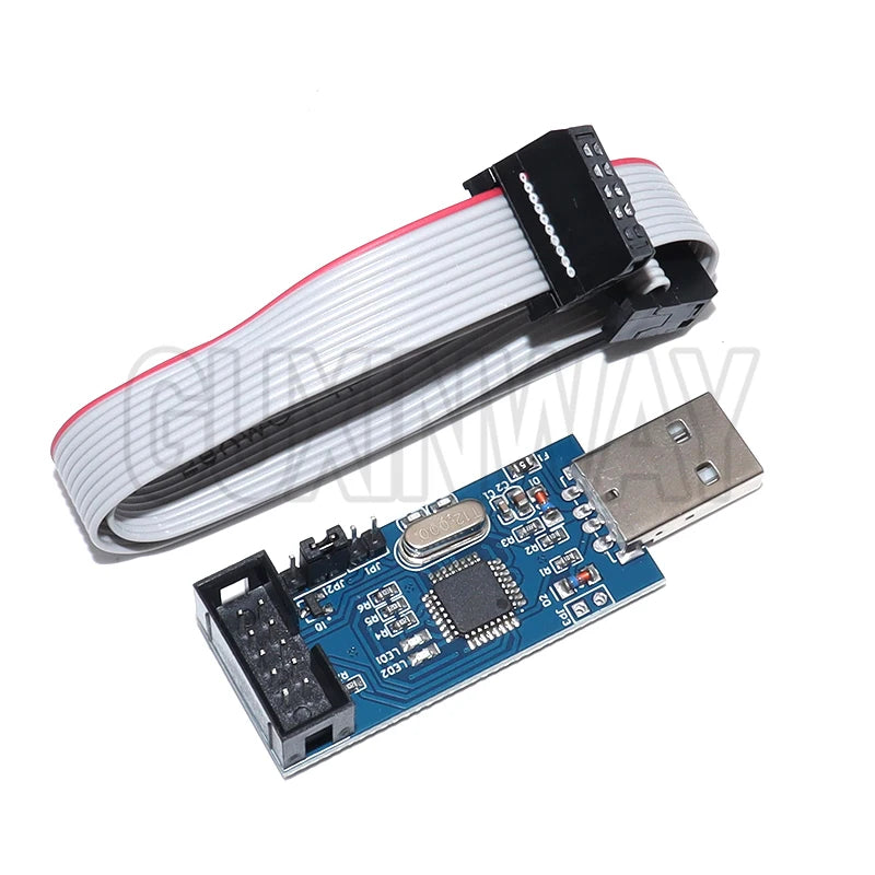 USBASP USBISP AVR Programmer USB ISP USB ASP ATMEGA8 ATMEGA128 Support Win7 64K 10Pin To 6 Pin Adapter Board