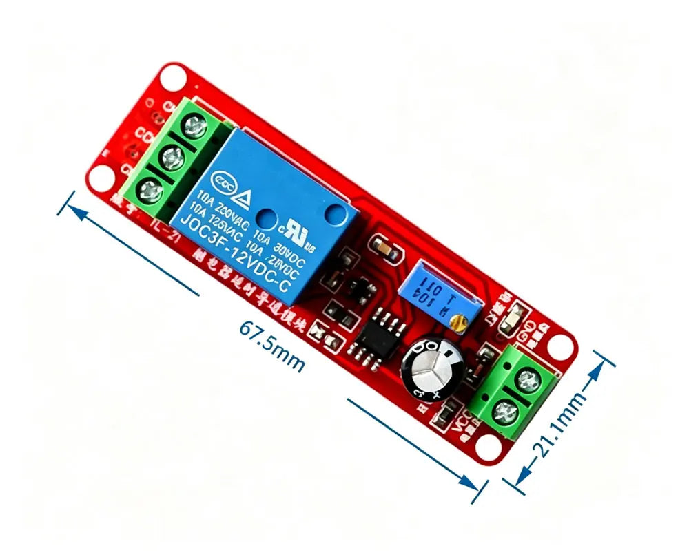 DC 5V 12V Time Delay Relay NE555 Time Relay Shield Timing Relay Timer Control Switch Car Relays Pulse Generation Duty Cycle