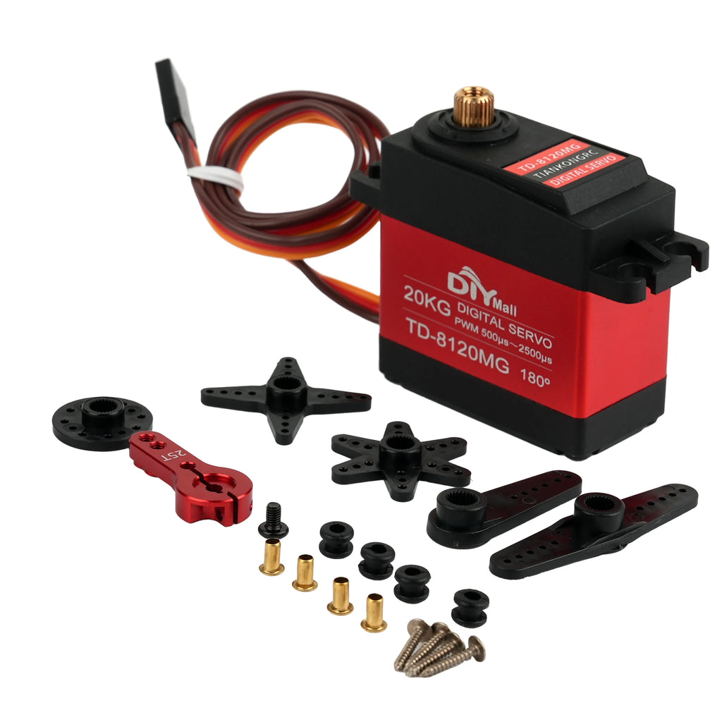 TD-8120MG 20KG Digital Servo Waterproof Metal Gear 180/270/360° High Torque for RC Car Remote Control Model Vehicle