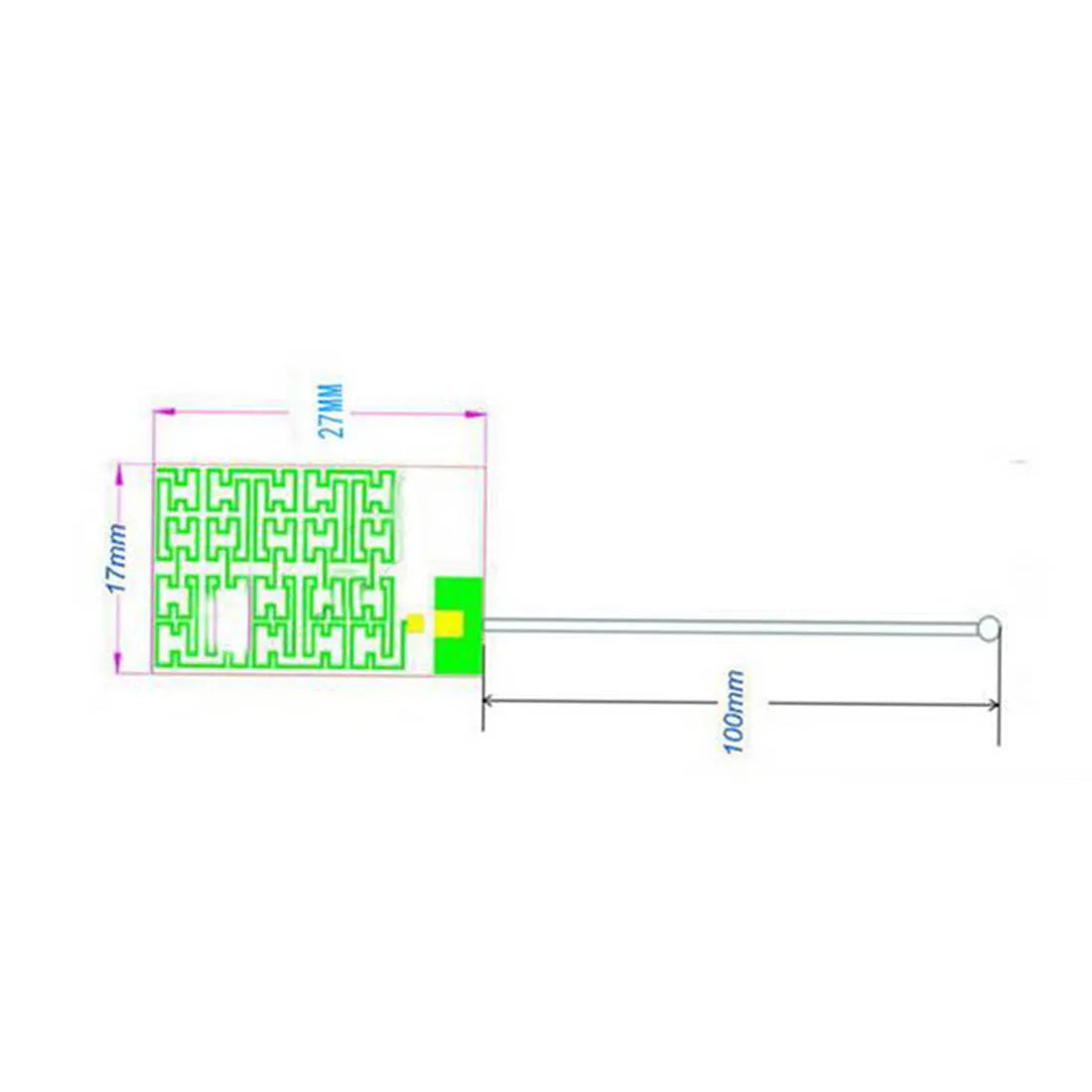 433Mhz 6dbi High Gain LoRa Antenna Internal Aerial Piamater FPC 27*17mm U.RL Connector