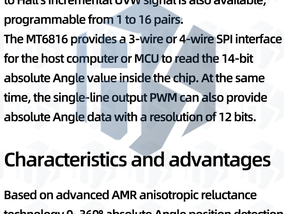 MT6816 High-Speed and High-Precision Magnetic Encoder Magnetic Induction Angle Measurement Sensor Module