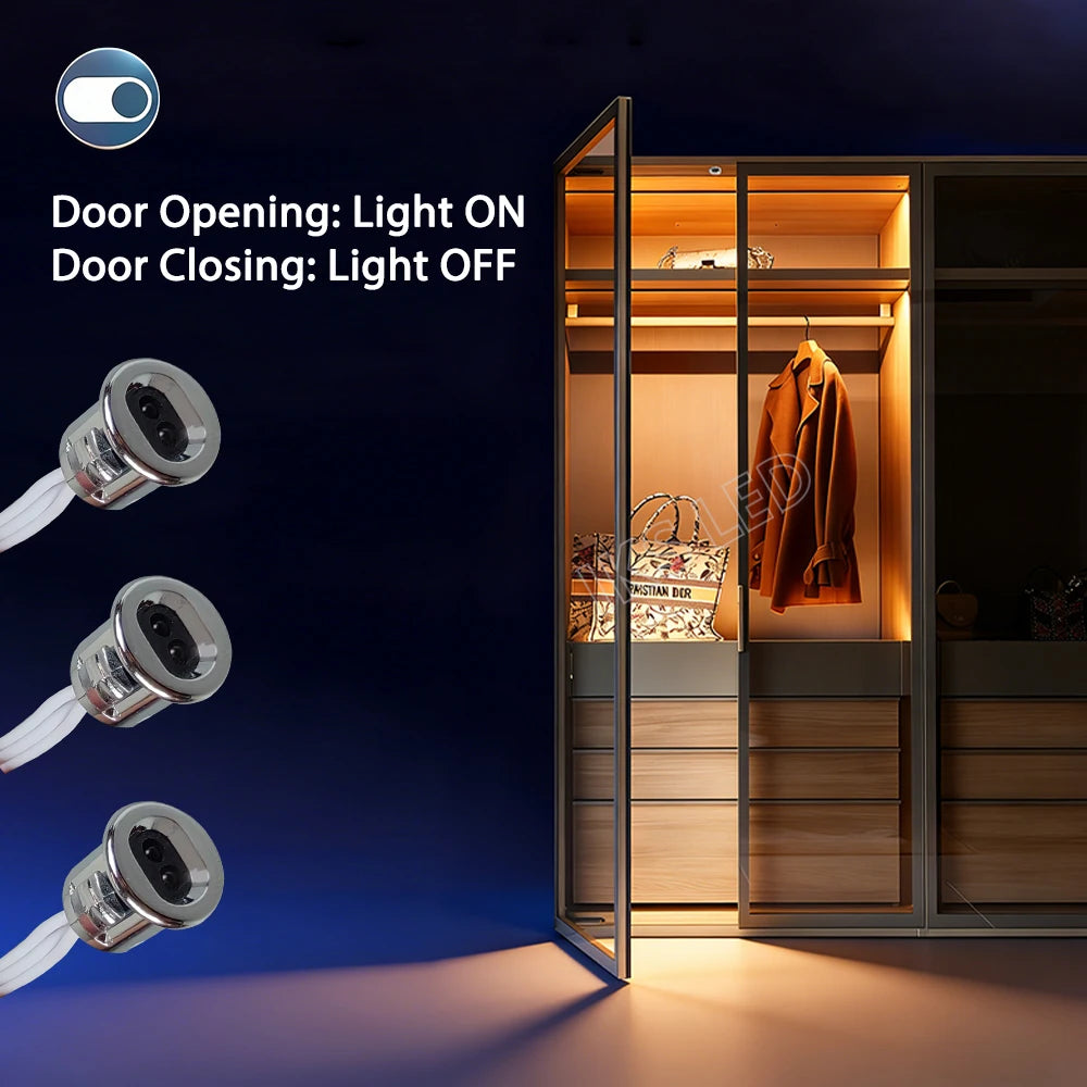 Touch Sensor Switch Hand Sweep Switch 5A 12V-24V IR Motion Sensor Hand Wave Scan Smart LED Closet Cabinet Light/Wardrobe Lamp
