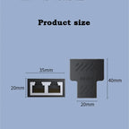 RJ45 Splitter Adapter 1 to 2 Dual Female USB to RJ45 Port 8P8C Extender Plug LAN Interface Ethernet Socket Connector
