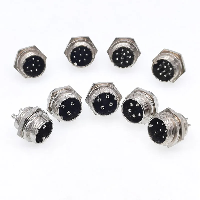 5/8' Male Socket GX16 Circular Connector 2Pin3pin4pin 5pin6pin7pin8pin9pin10pin Diameter 16mm L73 RS765 DF16 M16
