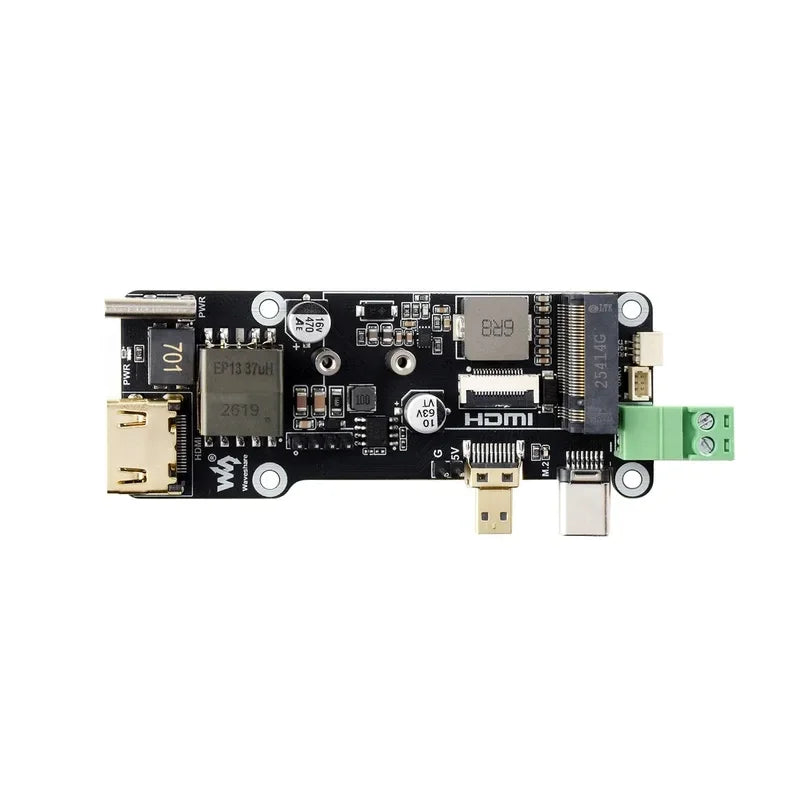 Raspberry Pi 5 Multi Functional ETH POE Power Adapter Board PCIe To.2 NVMe SSD Pi5 Connector Adapter (E)