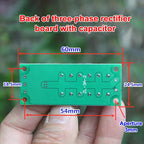 24V 3A Three-Phase Rectifier Bridge Small Generator Rectifier Board Brushless Brush DC Generator Filter Board Module