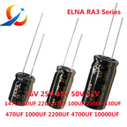 ELNA RA3 Series HiFi Audio Capacitor 16V 25V 50V 63V 10uF 22uF 47uF 100uF 220uF 470uF 1000uF 2200uF 3300uF 10000uF Original 20%