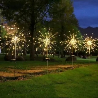 1Pcs Solar LED Firework Light Copper Wire Christmas Fairy Lights Lawn Pathway Light Garden Decoration