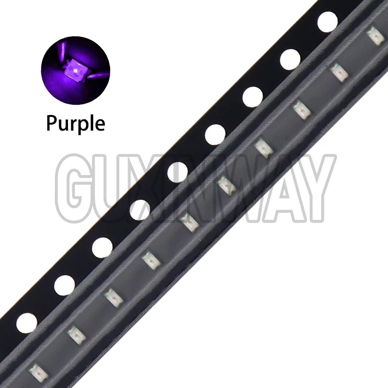 100PCS 0603 SMD LED Light Emitting Diode SMD LEDs Blue Red Yellow Green Warm White Orange UV Pink