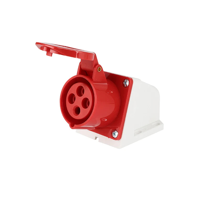 1 PCS 32A Aviation Industry Plug Socket Connector 3P/4P/5P IP44 Waterproof Surface Installation Wireless Concealed Installation