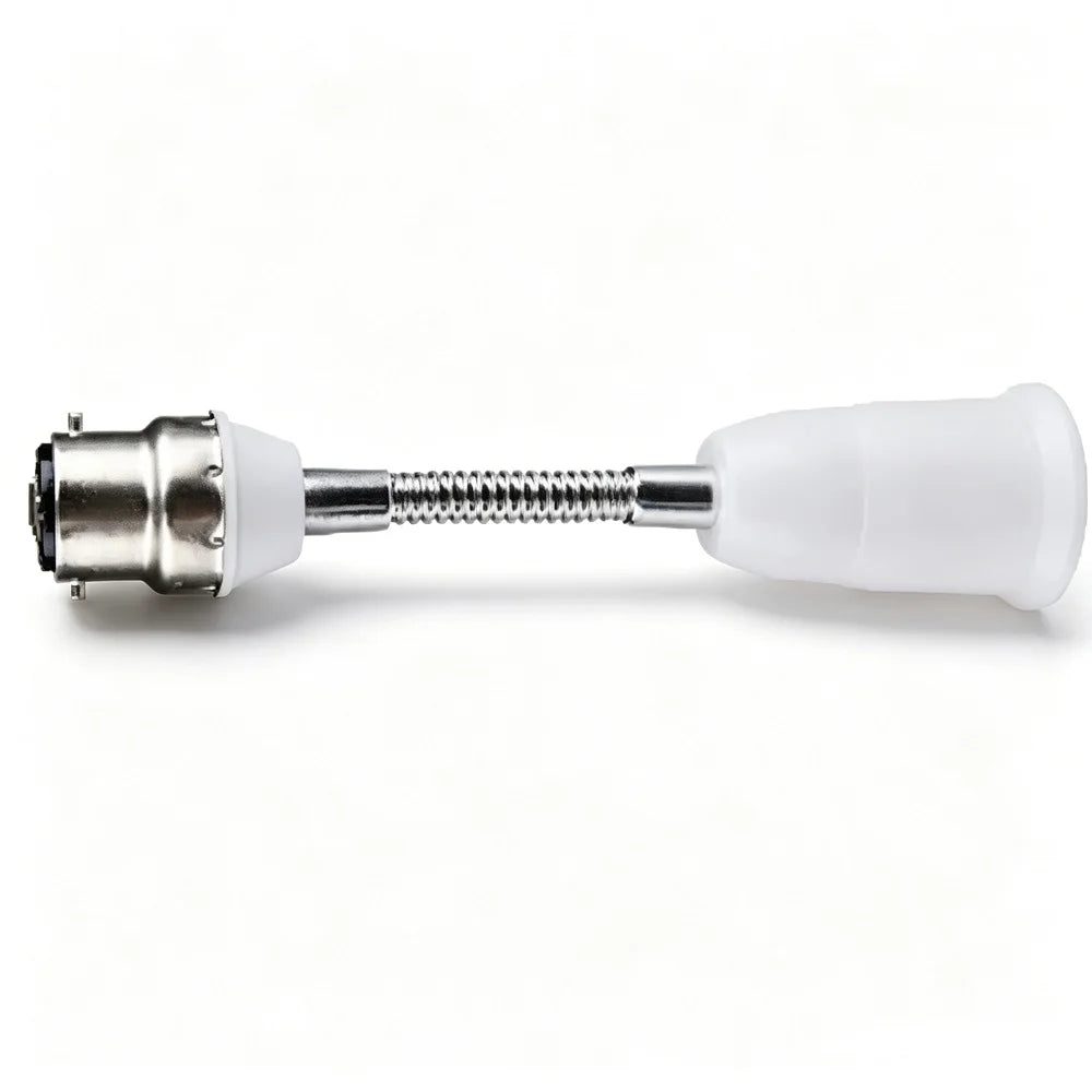 B22 to E27 360d adjustable Flame Retardant PBT 10CM Extension LED Lamp base Bulb Socket extender adapter Light Holder Converter