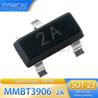 MMBT3904 1AM MMBT5401 2L NPN 50PCS MMBT5551 G1 MMBT3906 2A PNP SOT-23 Transistor (BJT)