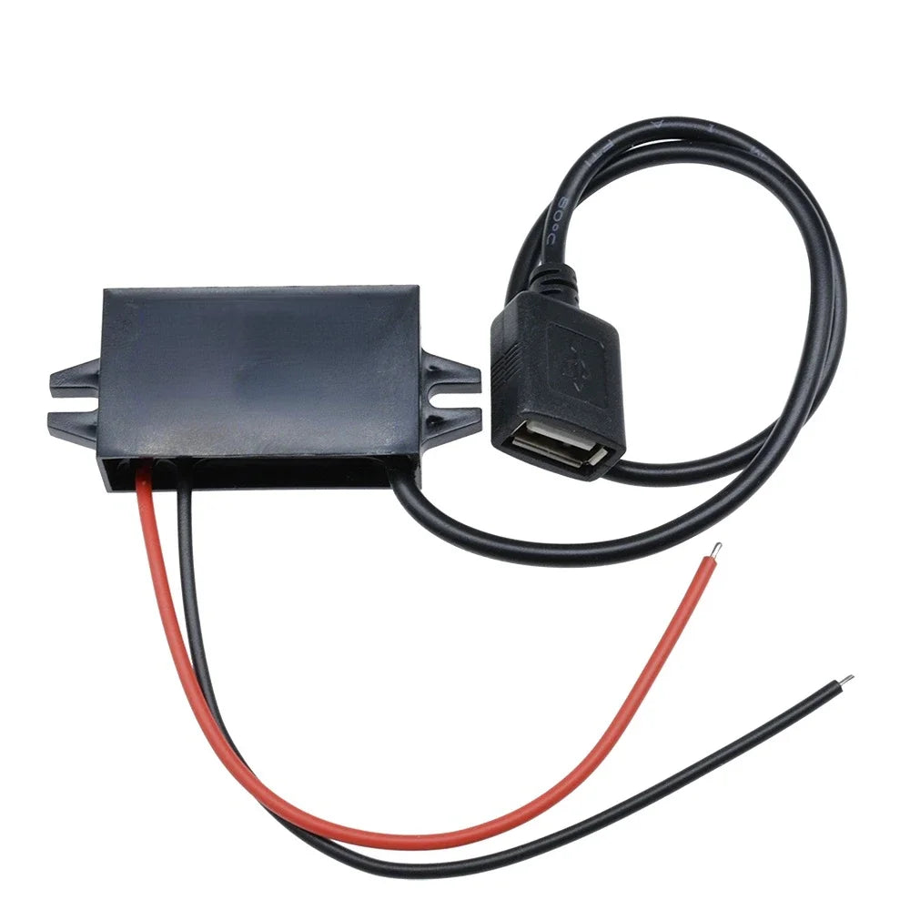 12V 24V to 5V 3A Charging Converter DC to 5V Step Down Converter with Female/MICRO/TYPE C/MINI USB for Car Motorcycle