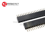 1.27mm 1.27 Pin Header Single Row Female Breakaway PCB Board Connector Pinheader 1*3/4/5/6/8/10/12-40p Plastic height 4.3mm