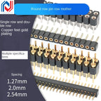 1Pcs 1.27mm/2.0/2.54mm 1/2x40P Round Hole Round Needle Female Header Pin Row Connector Single Double Row Gold Plated Tin Plated