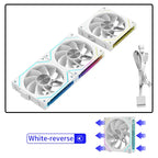 Coolcirc 120mm Modular Wireless Splicing 12CM PC Case Cooling Fan ARGB Infinite Mirror For Computer 120 240 360 Water Cooler