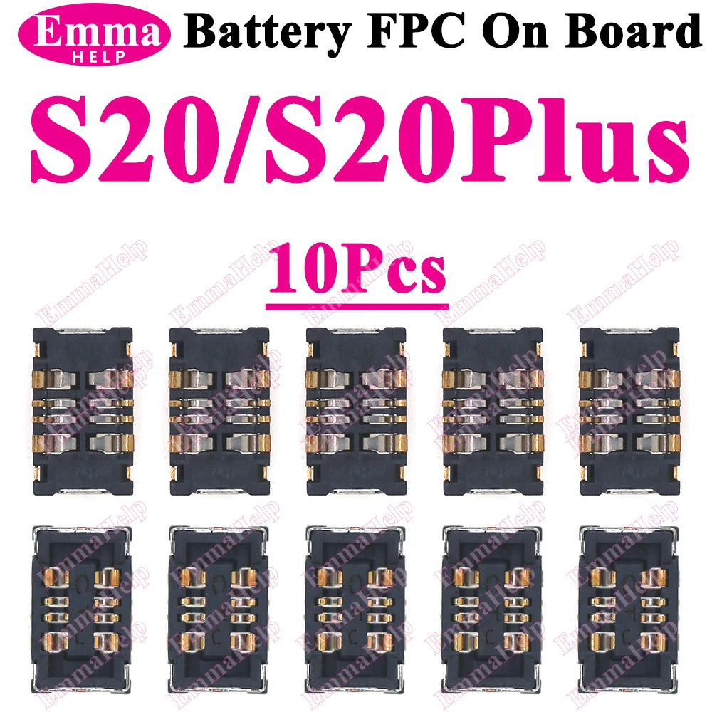 10Pcs Battery FPC Connector FPC for Samsung S24 S23 S22 S21 S20 S10 S10E Note 20 10 Plus S10 Lite On-Board Contactor Clip Plug