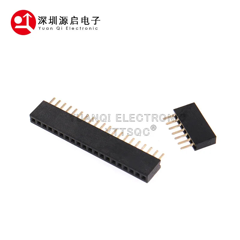 1.27mm 1.27 Pin Header Single Row Female Breakaway PCB Board Connector Pinheader 1*3/4/5/6/8/10/12-40p Plastic height 4.3mm