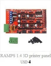 Mega 2560 R3 1pc RAMPS 1.4 control panel 5pcs DRV8825 or A4988 Stepper Motor Drive 3D Printer Parts