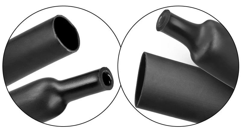 3:1/4:1 Ratio With Glue Dual Wall Heat Shrink Tube 1.6mm - 52mm Adhesive Lined Polyolefin ﻿Wrap Cable Protect Sleeving Black/Red