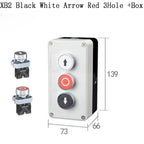 NEW XB2 Metal button switch control box start stop industrial identification symbol self reset circular emergency stop SWITCH