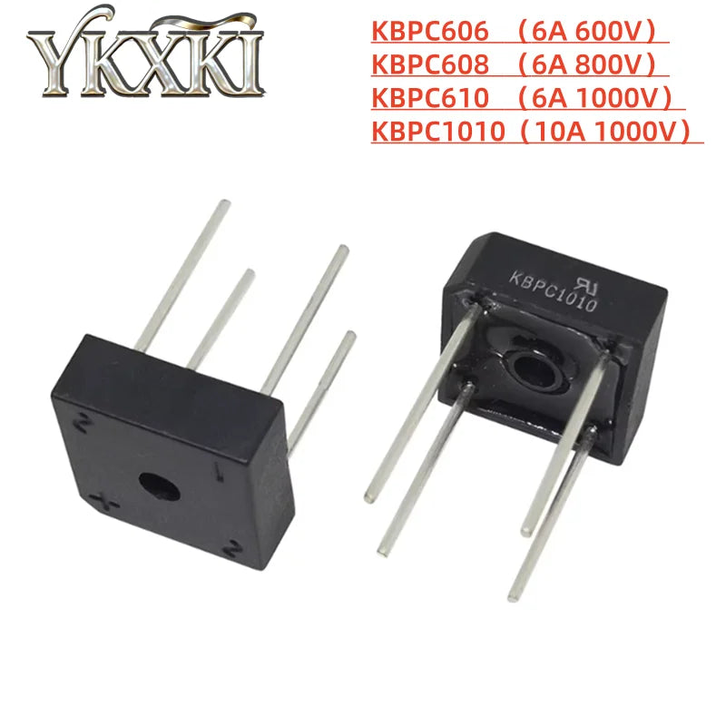 5PCS KBPC606 KBPC608 KBPC610 KBPC1010 Diode bridge rectifiers diodes 6A 10A 600V 800V 1000V KBPC power rectifier diode